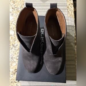 BCBGeneration Yestin Bootie- Dark Gray (Iron) Cow Split Suede- size 7